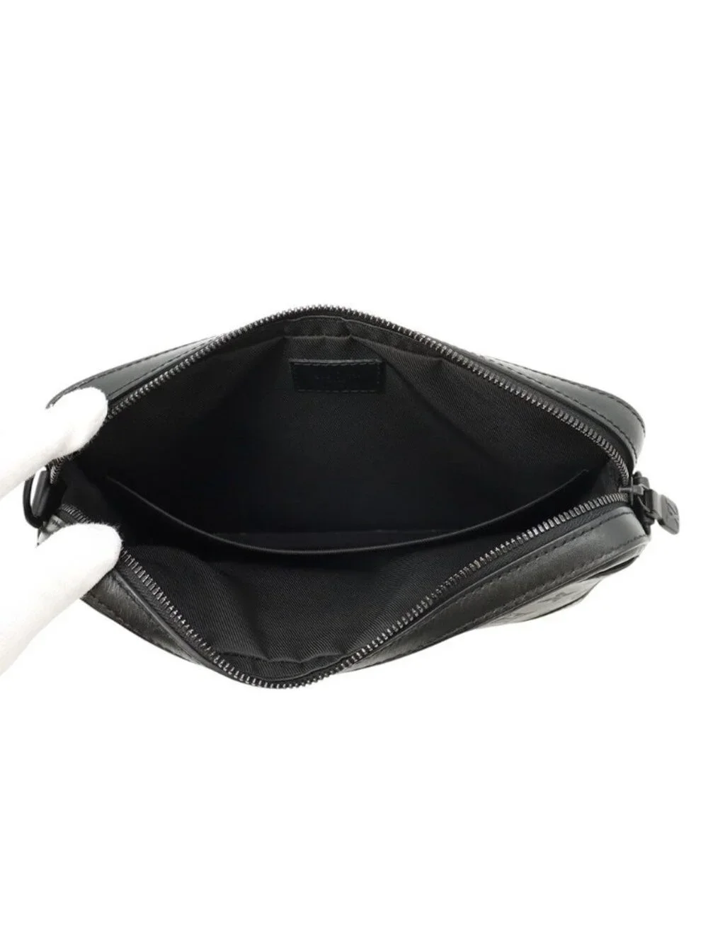 Louis Vuitton Shoulder Bag Monogram Shadow Duo Messenger Black